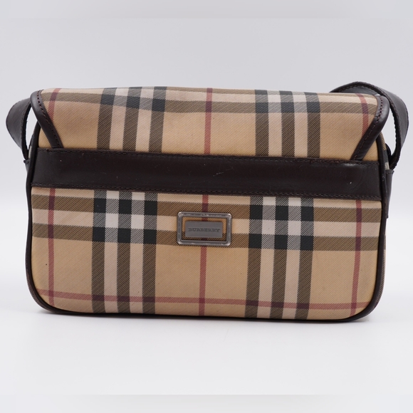 (MT56) Vintage Burberry Brown Nova Check Crossbody Bag  With Matching Wallet - Picture 5 of 16